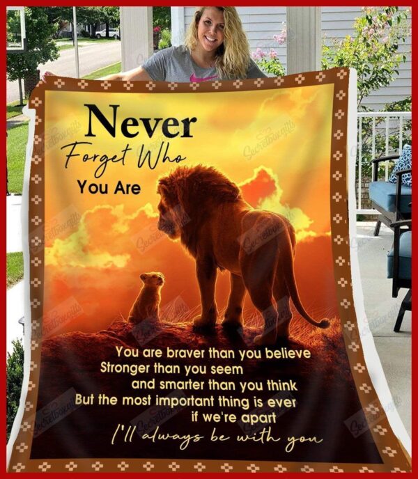 Lion Never Forget Who You Are Fleece Blanket Sherpa Blanket