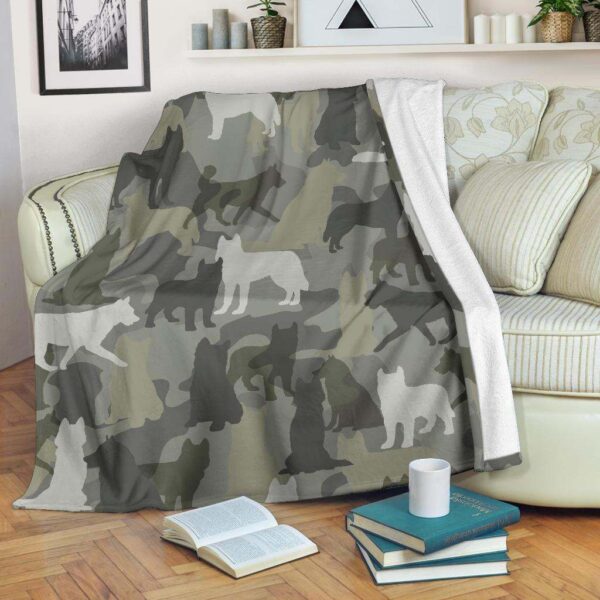 Husky Camo Fleece Blanket Sherpa Blanket