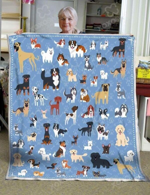 Gift For Dog Lover Fleece Blanket Sherpa Blanket
