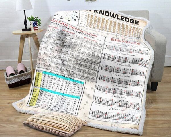 Guitar Knowledge Fleece Blanket Sherpa Blanket