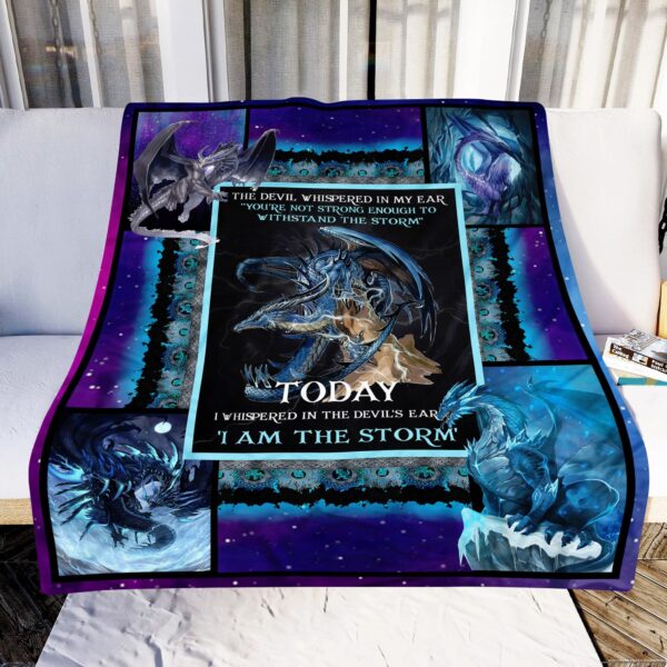 I Am The Storm Dragon Fleece Blanket Sherpa Blanket