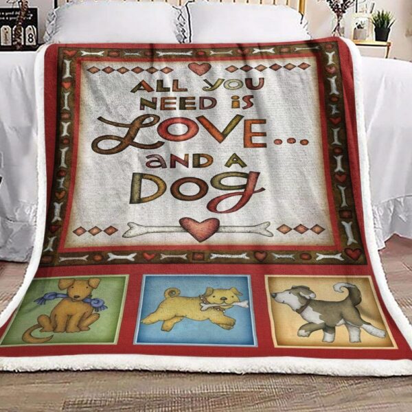 Dog Lover Fleece Blanket Sherpa Blanket