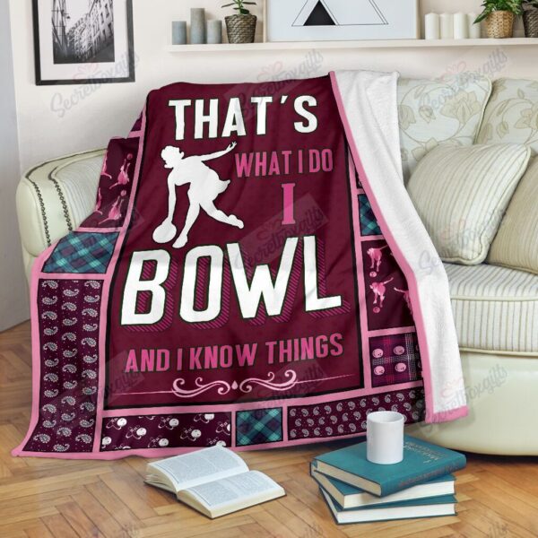 Bowling That Is What I Do Fleece Blanket Sherpa Blanket