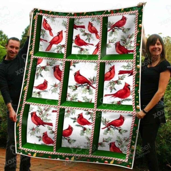 Cardinal Beautiful Premium Fleece Blanket Sherpa Blanket
