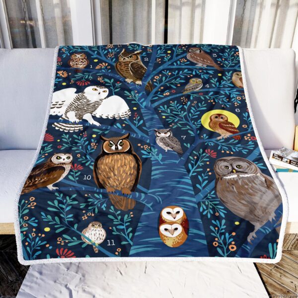 Owls Cute Fleece Blanket Sherpa Blanket