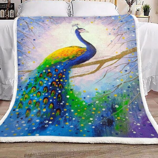 Peacock Art Fleece Blanket Sherpa Blanket
