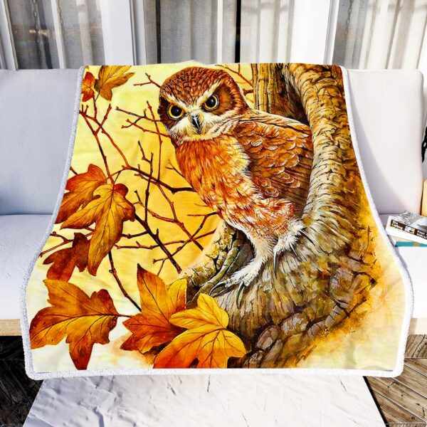 Owl Net Fleece Blanket Sherpa Blanket
