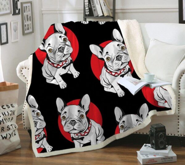Bulldog Fleece Blanket Sherpa Blanket