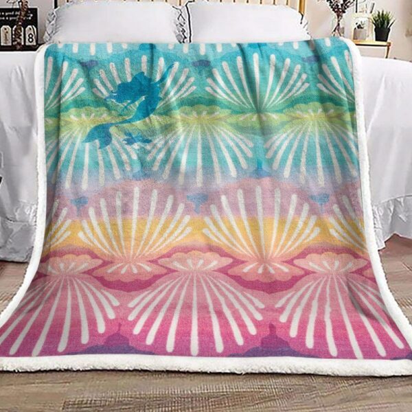 Mermaid Seashore Fleece Blanket Sherpa Blanket