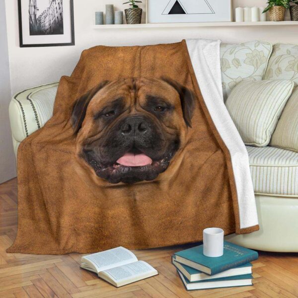 Bullmastiff Face Hair Fleece Blanket Sherpa Blanket