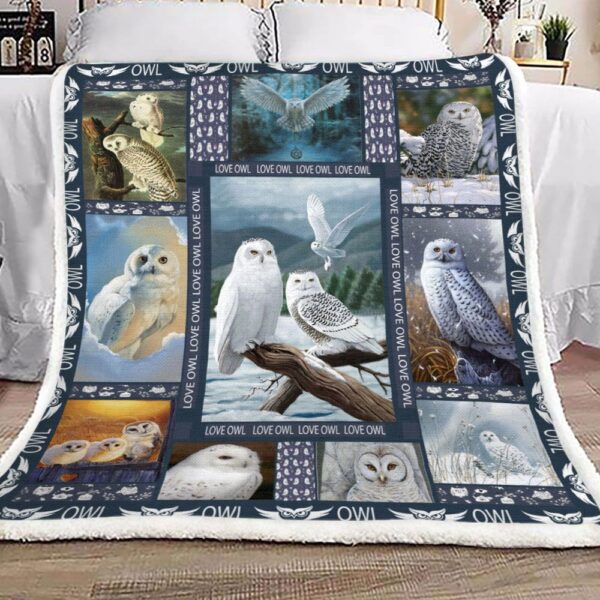 Owl Love Fleece Blanket Sherpa Blanket