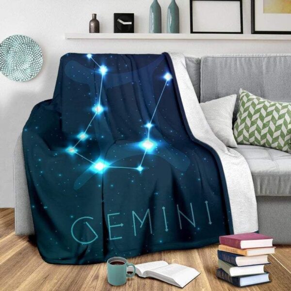 Gemini Zodiac Sign Astrology Fleece Blanket Sherpa Blanket