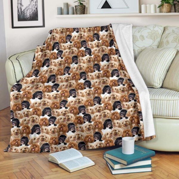 Cockapoo Full Face Fleece Blanket Sherpa Blanket