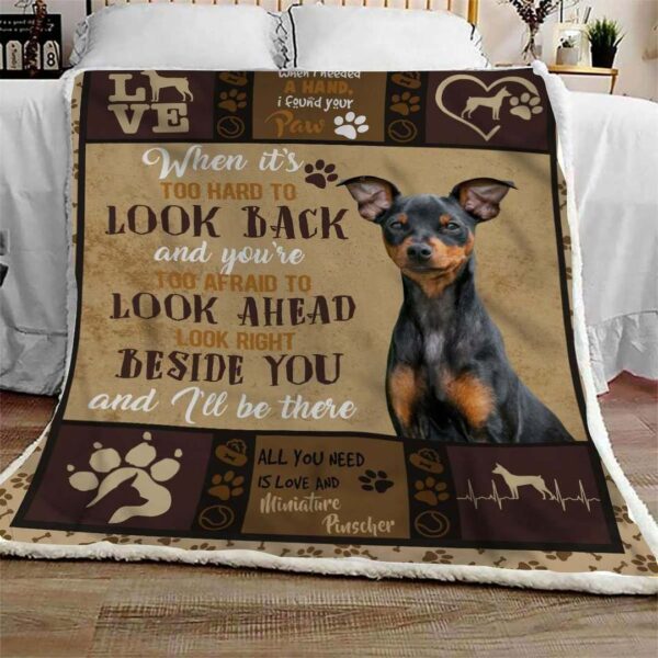 Miniature Pinscher Fleece Blanket Sherpa Blanket
