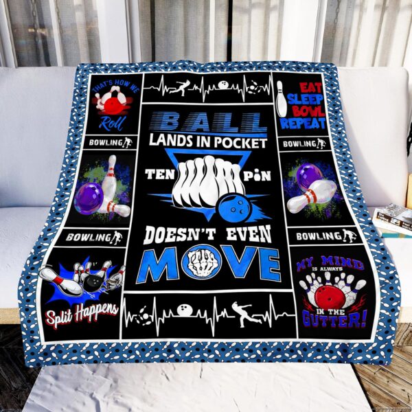 Bowling Ball Lands In Pocket Sherpe Fleece Blanket Sherpa Blanket
