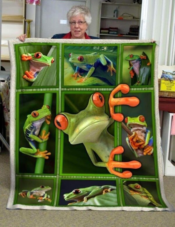 Frog Fleece Blanket Sherpa Blanket