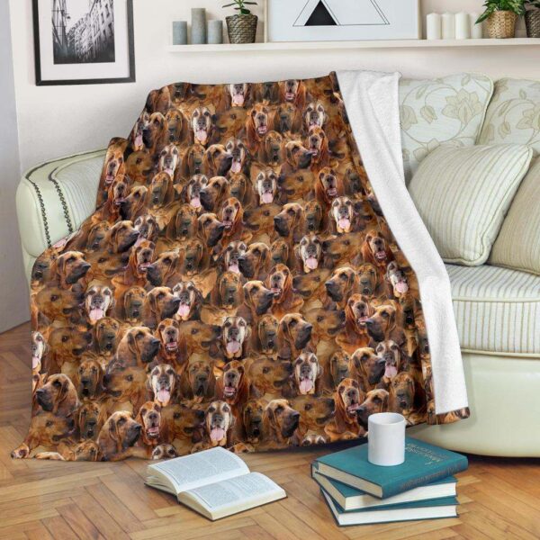 Bloodhound Full Face Fleece Blanket Sherpa Blanket