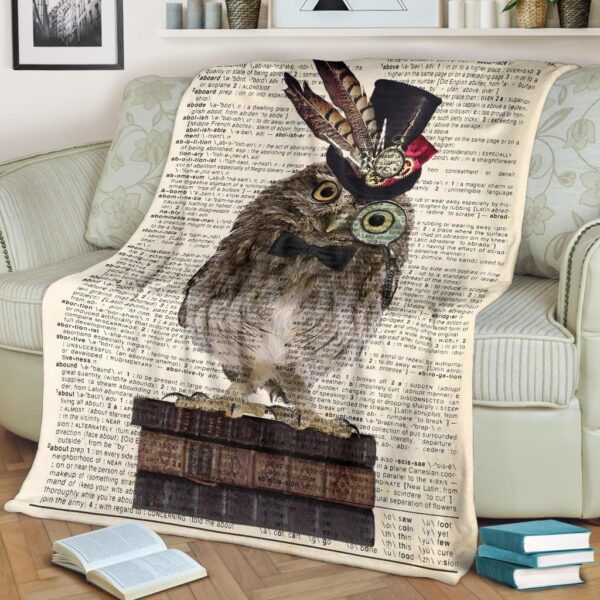 Owl Fleece Blanket Sherpa Blanket