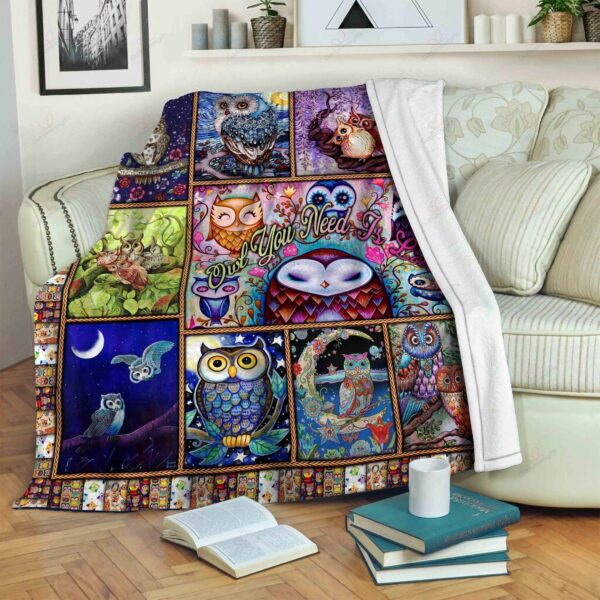 Owl You Need Love Fleece Blanket Sherpa Blanket