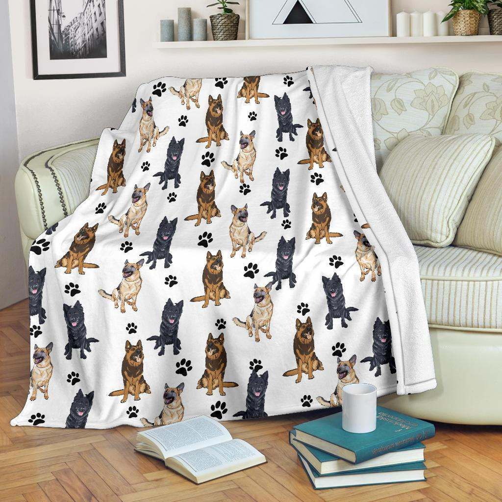 Malinois Paw Fleece Blanket Sherpa Blanket The Daisy Shop
