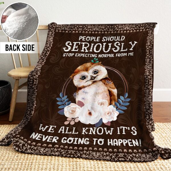 Owl Fleece Blanket Sherpa Blanket