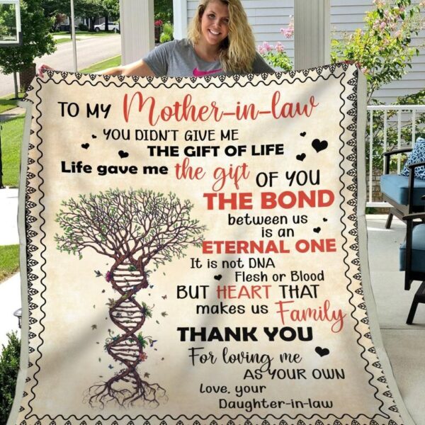 Mother In Law Thanks For Loving Me Fleece Blanket Sherpa Blanket