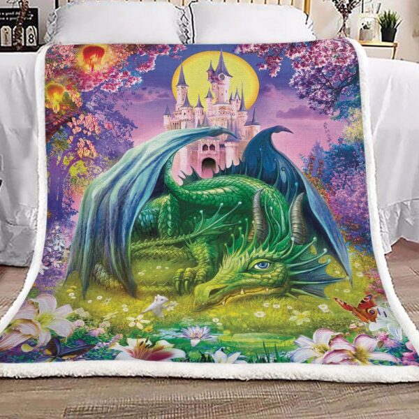 Little Dragon Fleece Blanket Sherpa Blanket