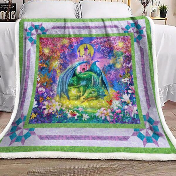 Dragon Castle Fleece Blanket Sherpa Blanket