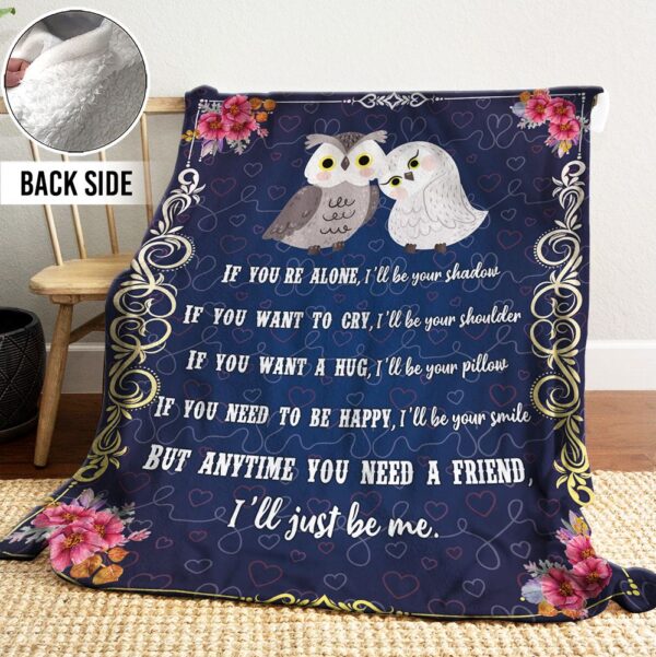 Owl Fleece Blanket Sherpa Blanket