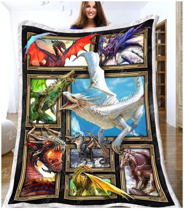 Dragons Fleece Blanket Sherpa Blanket