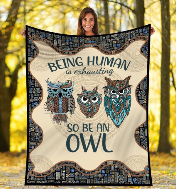 Owl Fleece Blanket Sherpa Blanket