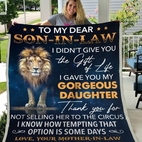 Son In Law Thanks For Not Selling My Daughter Fleece Blanket Sherpa Blanket