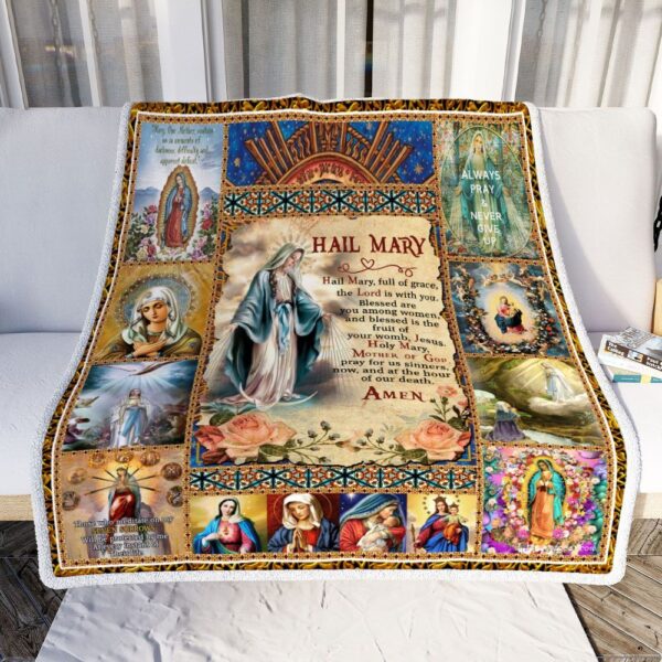 Virgin Mary Mother Mary Remember Fleece Blanket Sherpa Blanket