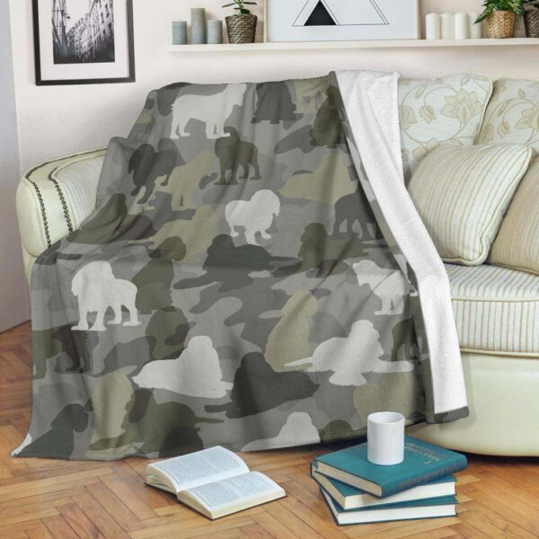 Cocker Spaniel Camo Fleece Blanket Sherpa Blanket