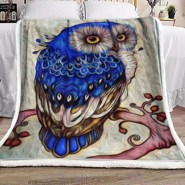 Owl Fleece Blanket Sherpa Blanket