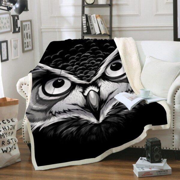 Owl Fleece Blanket Sherpa Blanket