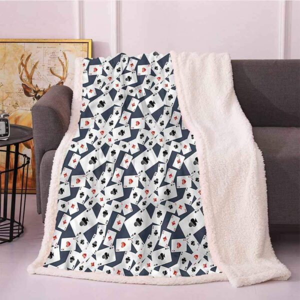 Playing Cards Multiple Aces Fleece Blanket Sherpa Blanket