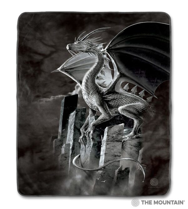 Silver Dragon Fleece Blanket Sherpa Blanket