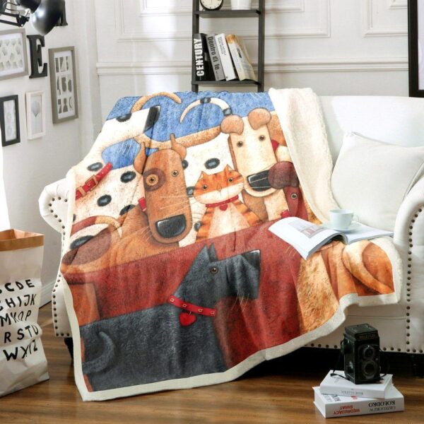 Dog And Cat Fleece Blanket Sherpa Blanket