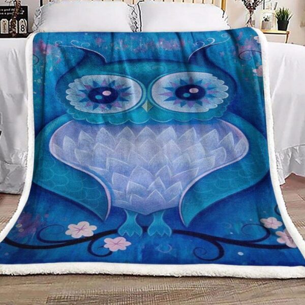 Owl Fleece Blanket Sherpa Blanket