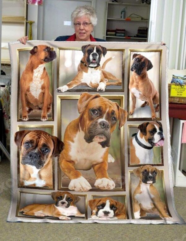 Boxer Dog Fleece Blanket Sherpa Blanket