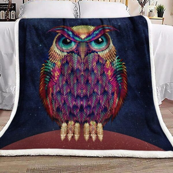 Owl Fleece Blanket Sherpa Blanket