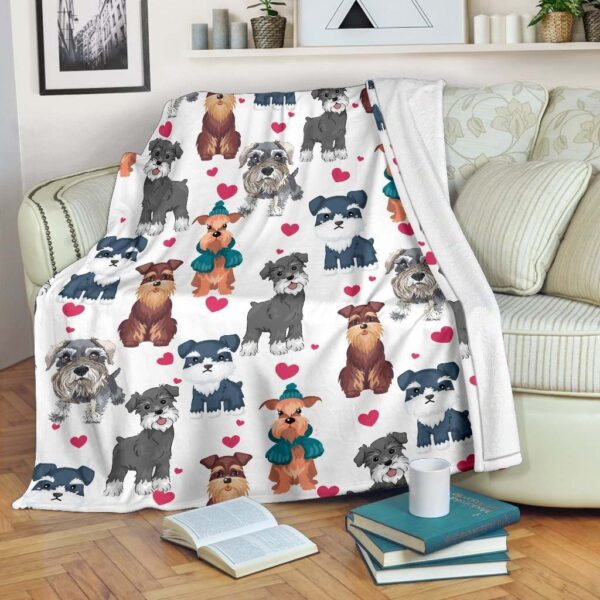Schnauzer Fleece Blanket Sherpa Blanket