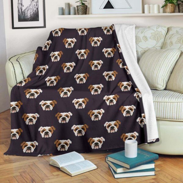 Bulldogs Pattern Fleece Blanket Sherpa Blanket