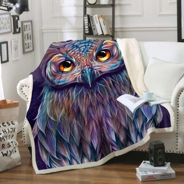 Owl Fleece Blanket Sherpa Blanket