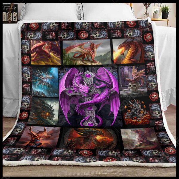 Love Dragon Fleece Blanket Sherpa Blanket
