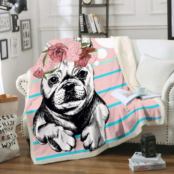 French Bulldog Fleece Blanket Sherpa Blanket