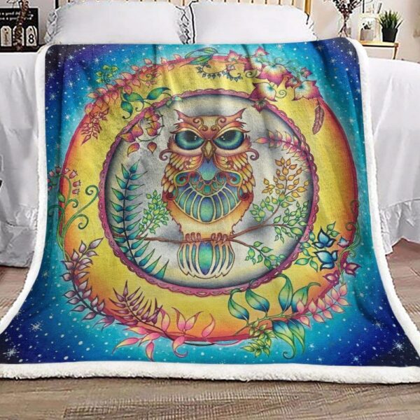 Owl Fleece Blanket Sherpa Blanket
