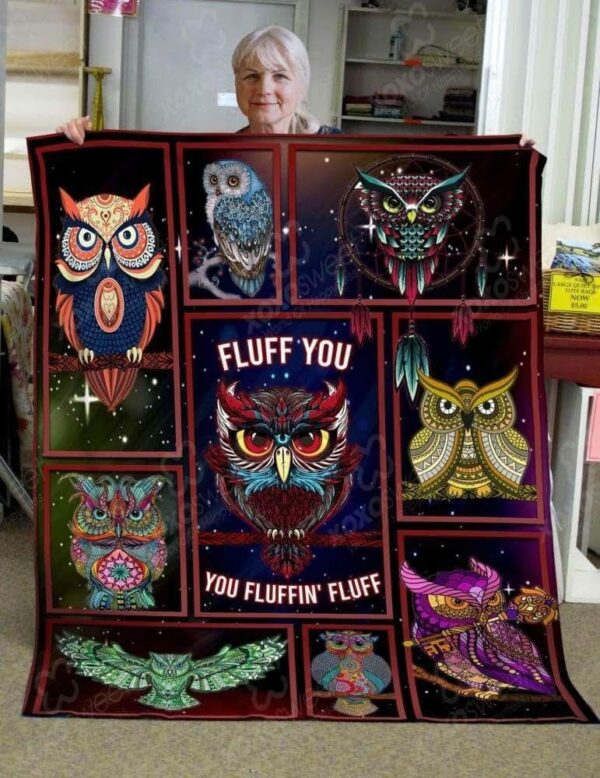 Owl Fleece Blanket Sherpa Blanket