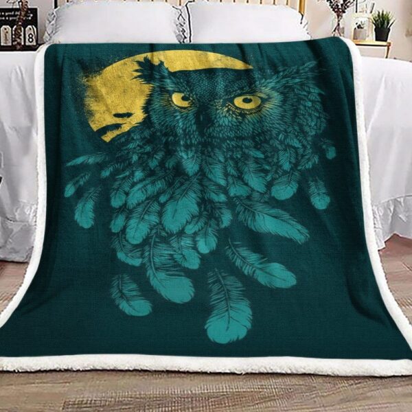 Owl Fleece Blanket Sherpa Blanket
